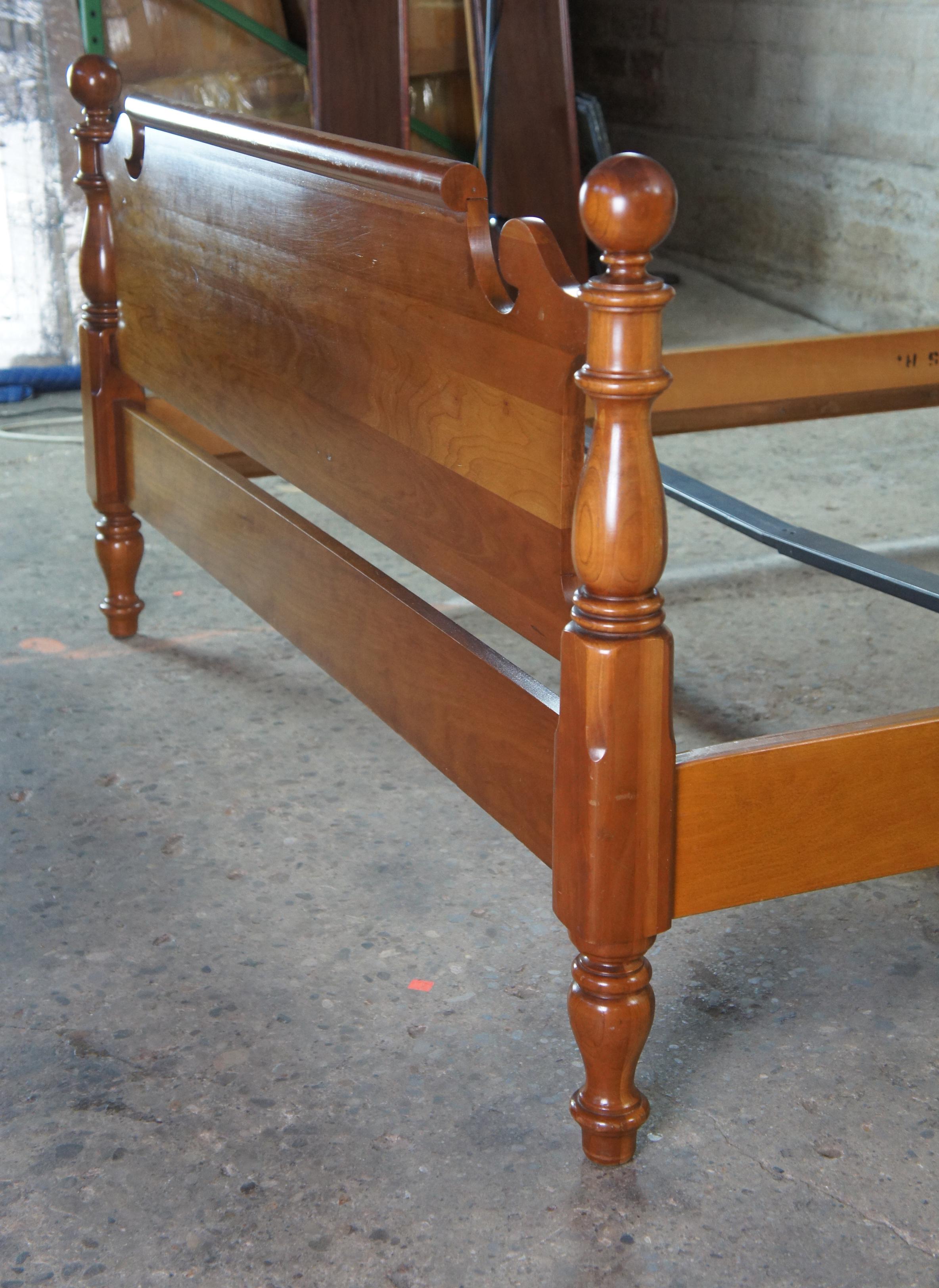 Mid Century Early American Style Cherry Rike Kumler Co Cannonball Full Bed 2