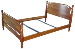 Mid Century Early American Style Cherry Rike Kumler Co Cannonball Full Bed