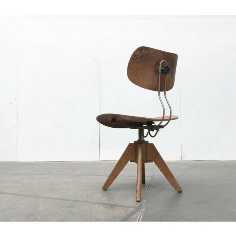 Metal Mid-Century Early German SE 40 Swivel Chair by Egon Eiermann, 1950s For Sale