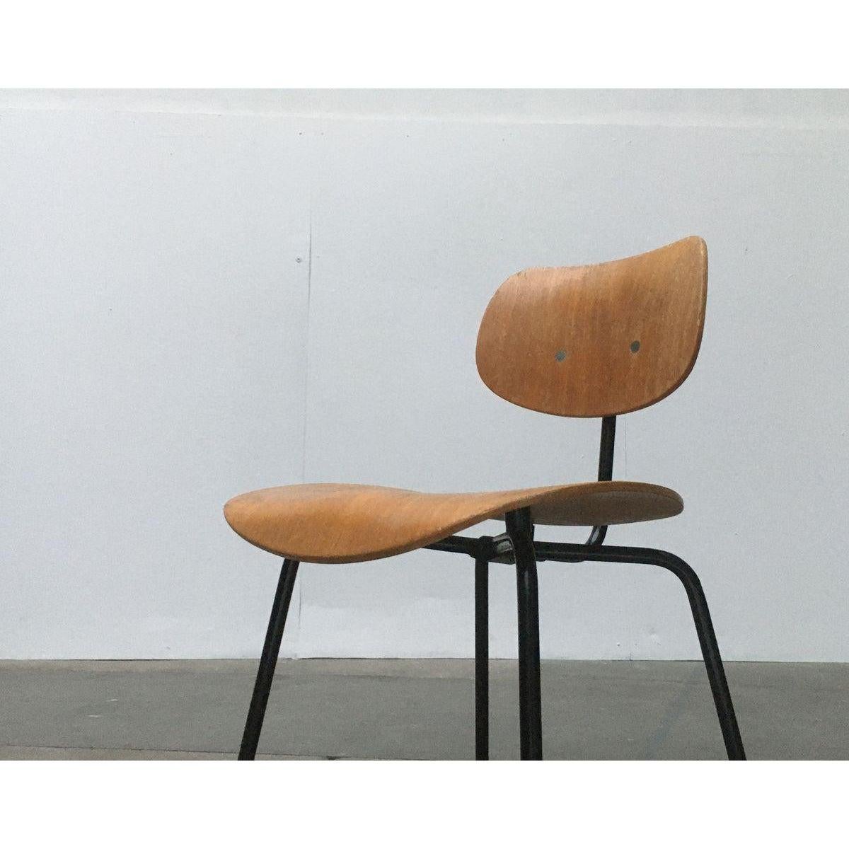 Metal Mid-Century Early German SE 68 Chair by Egon Eiermann for Wilde+Spieth For Sale