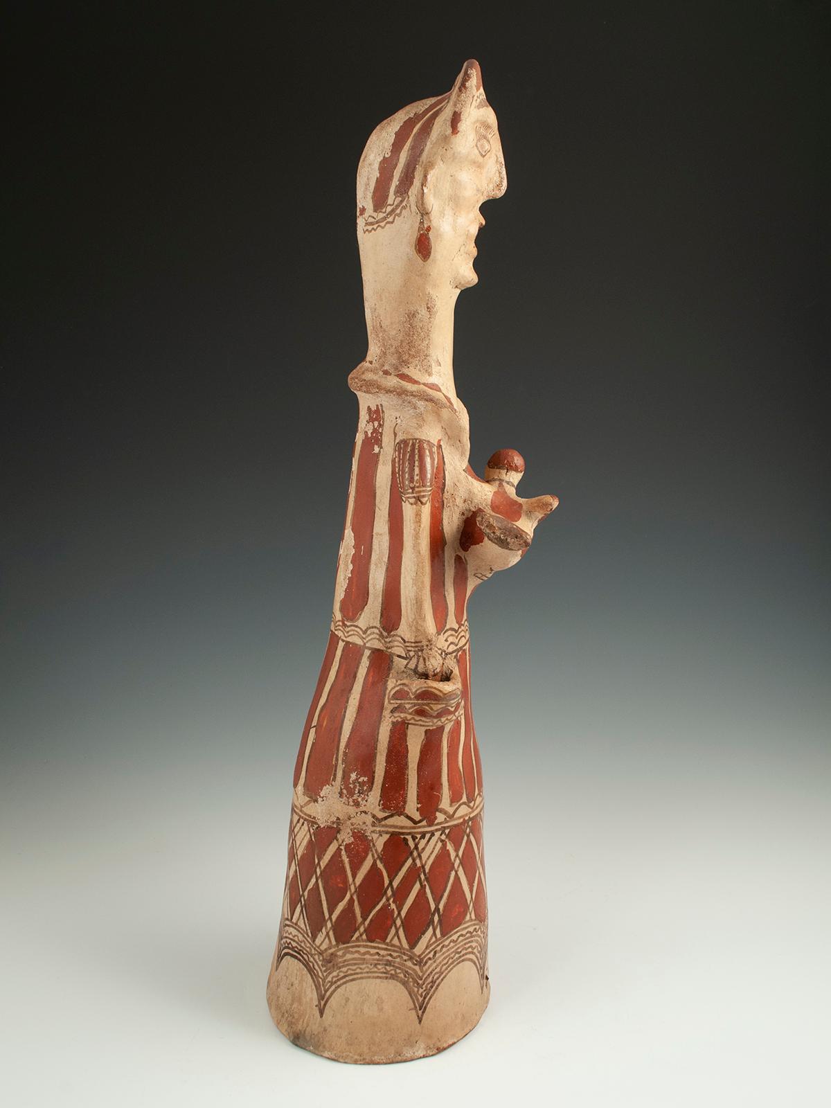 Mid-Century Modern Mid-Century Earthenware Figure, San Agustin, Guerrero, Mexico