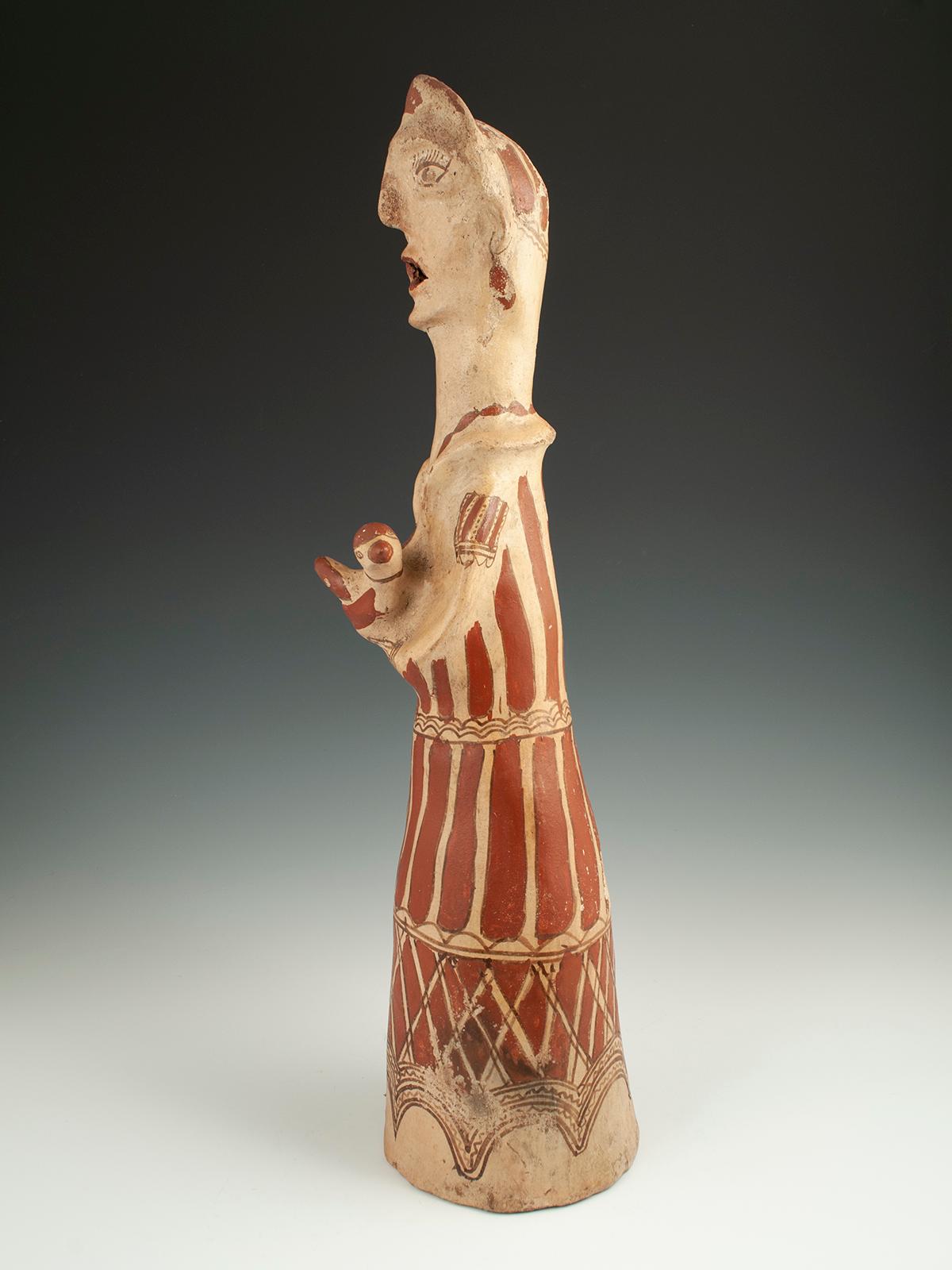 Hand-Crafted Mid-Century Earthenware Figure, San Agustin, Guerrero, Mexico