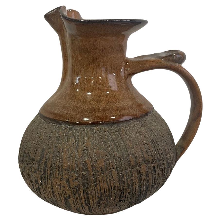 Midcentury Earthenware Pitcher For Sale