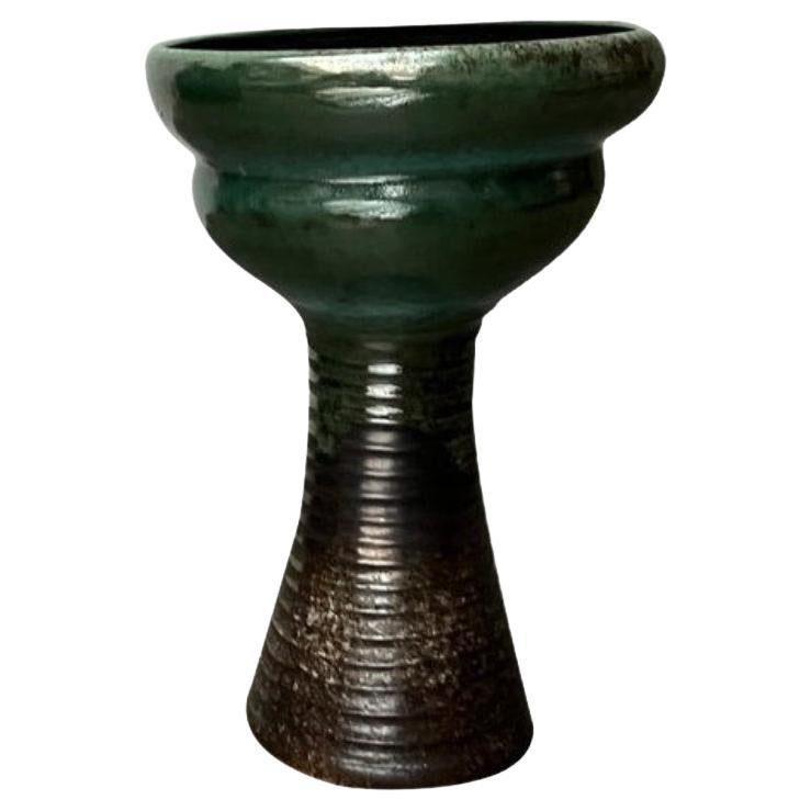 Vaso da terra in Studio Pottery brutalista della Germania dell'Est di metà secolo, anni '60