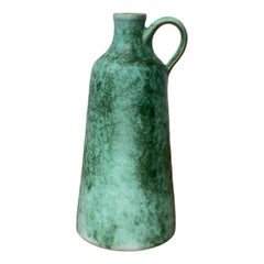 Vintage Mid-Century East German GDR Minimalist Studio Pottery Carafe Vase, 1960s