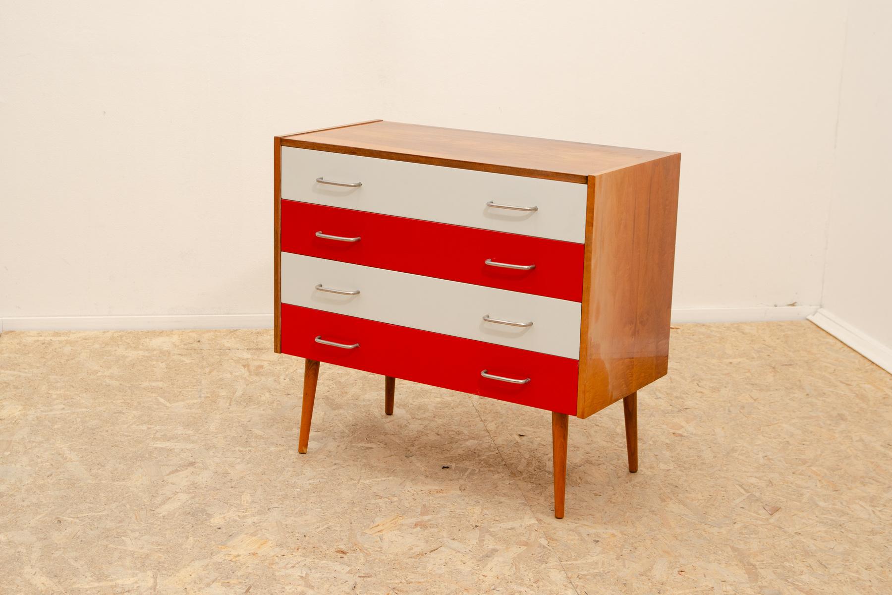 Mid-Century Modern Mid century Eastern Bloc Vintage chest of drawers, 1970´s, Czechoslovakia For Sale