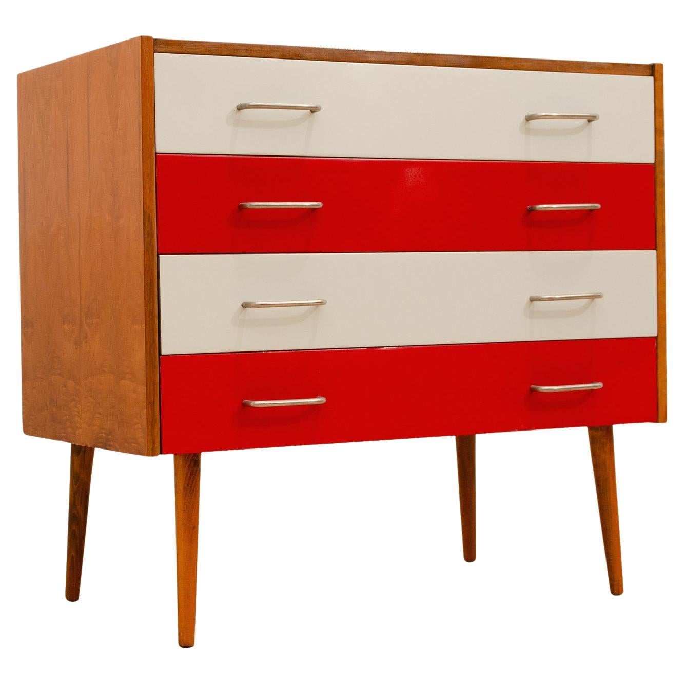 Mid century Eastern Bloc Vintage chest of drawers, 1970´s, Czechoslovakia For Sale