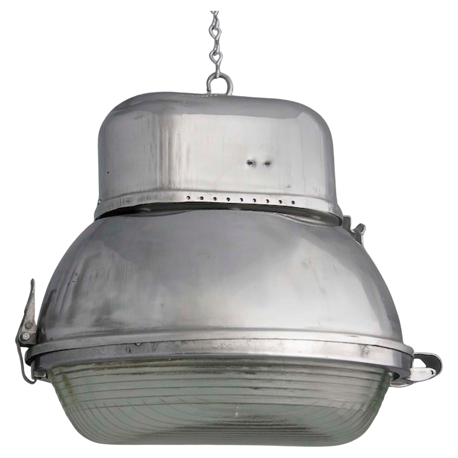 Mid-Century Eastern Europe Street Lantern Pendant with Prismatic Glass 1960s