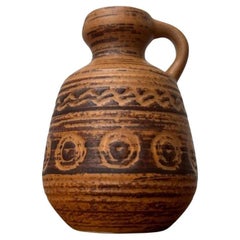 Ostasiatische GDR-Keramikvase aus Strehla Keramik aus der Mitte des Jahrhunderts, 1960er Jahre