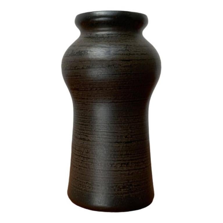 Ostasiatische GDR-Keramikvase aus Strehla Keramik aus der Mitte des Jahrhunderts, 1960er Jahre