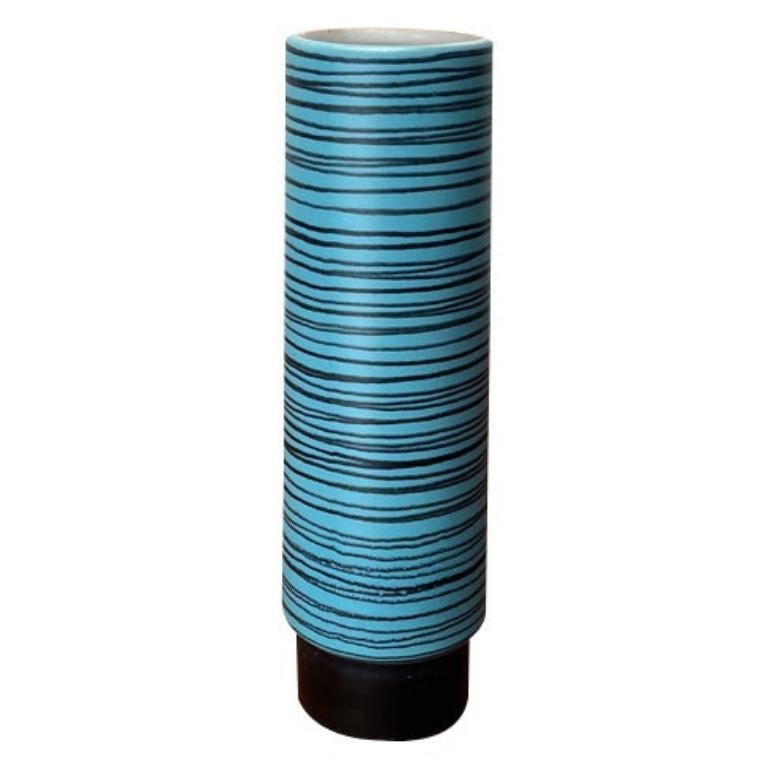 Vaso in ceramica della DDR orientale di metà secolo di Strehla Keramik