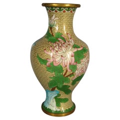 Mid-Century Eastern-Style Enameled Bronze Vase -1Y28