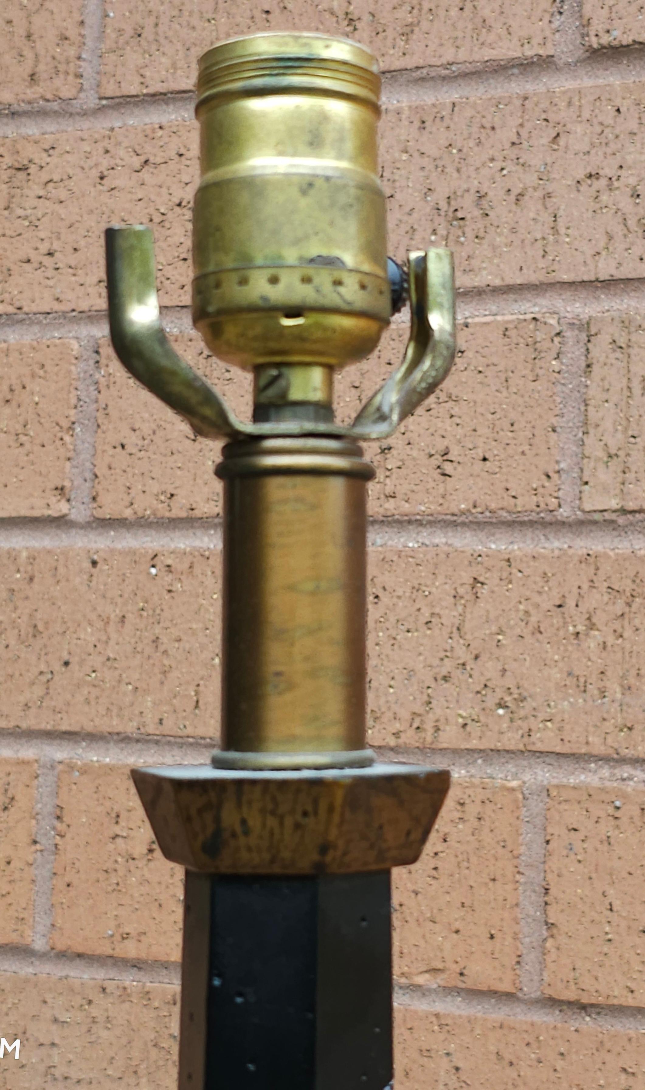 Other Mid Century Ebonized and Partial Gilt Walnut Floor Lamp For Sale