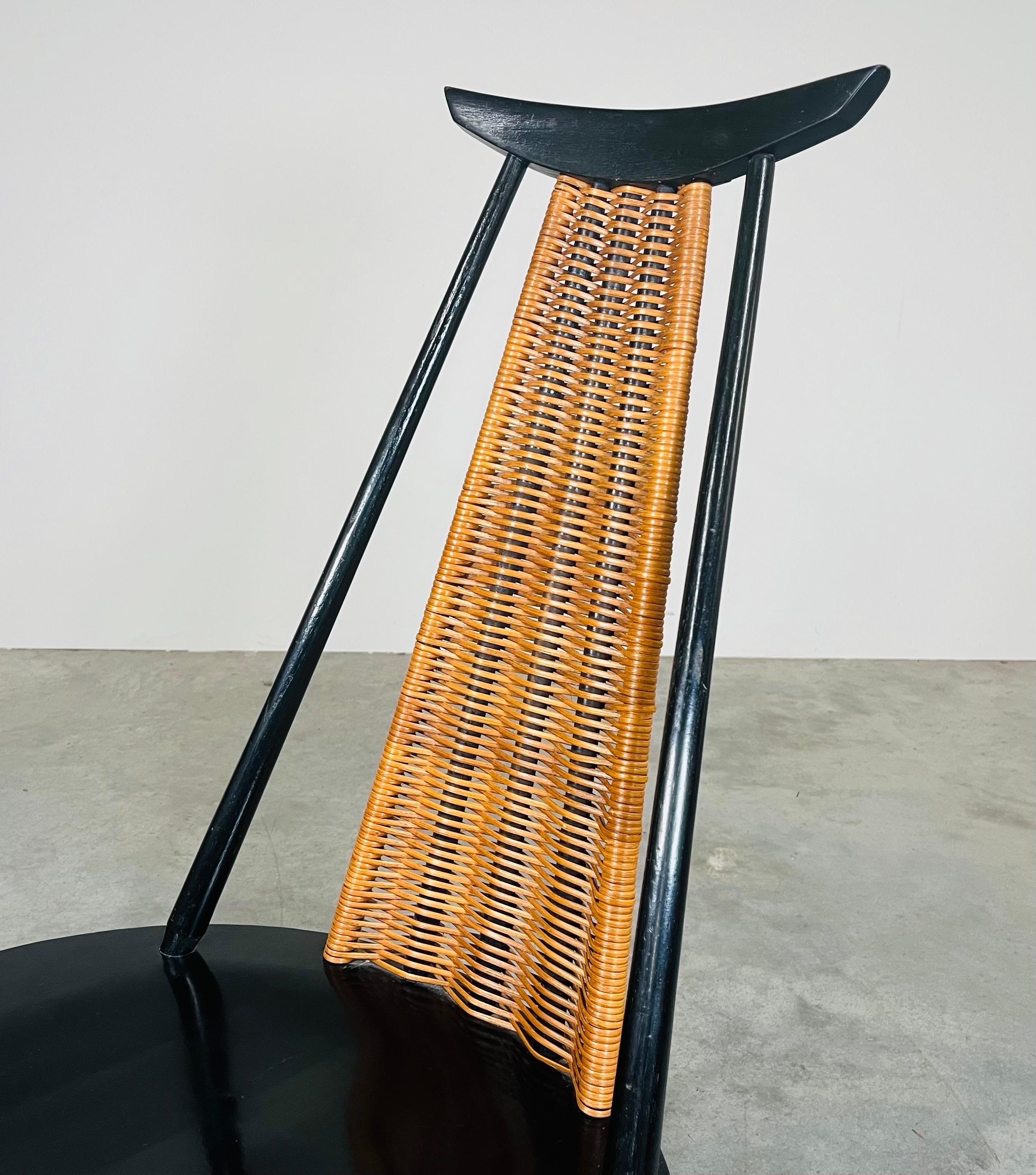 American Mid-Century Ebonized Rocker or Rocking Chair by Arthur Umanoff for Shaver Howard
