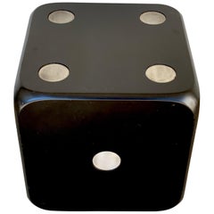 Midcentury Ebonized Wood and Metal Dice ‘One’ Table