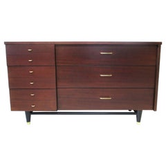 Commode en ébène et laiton du milieu du siècle dernier