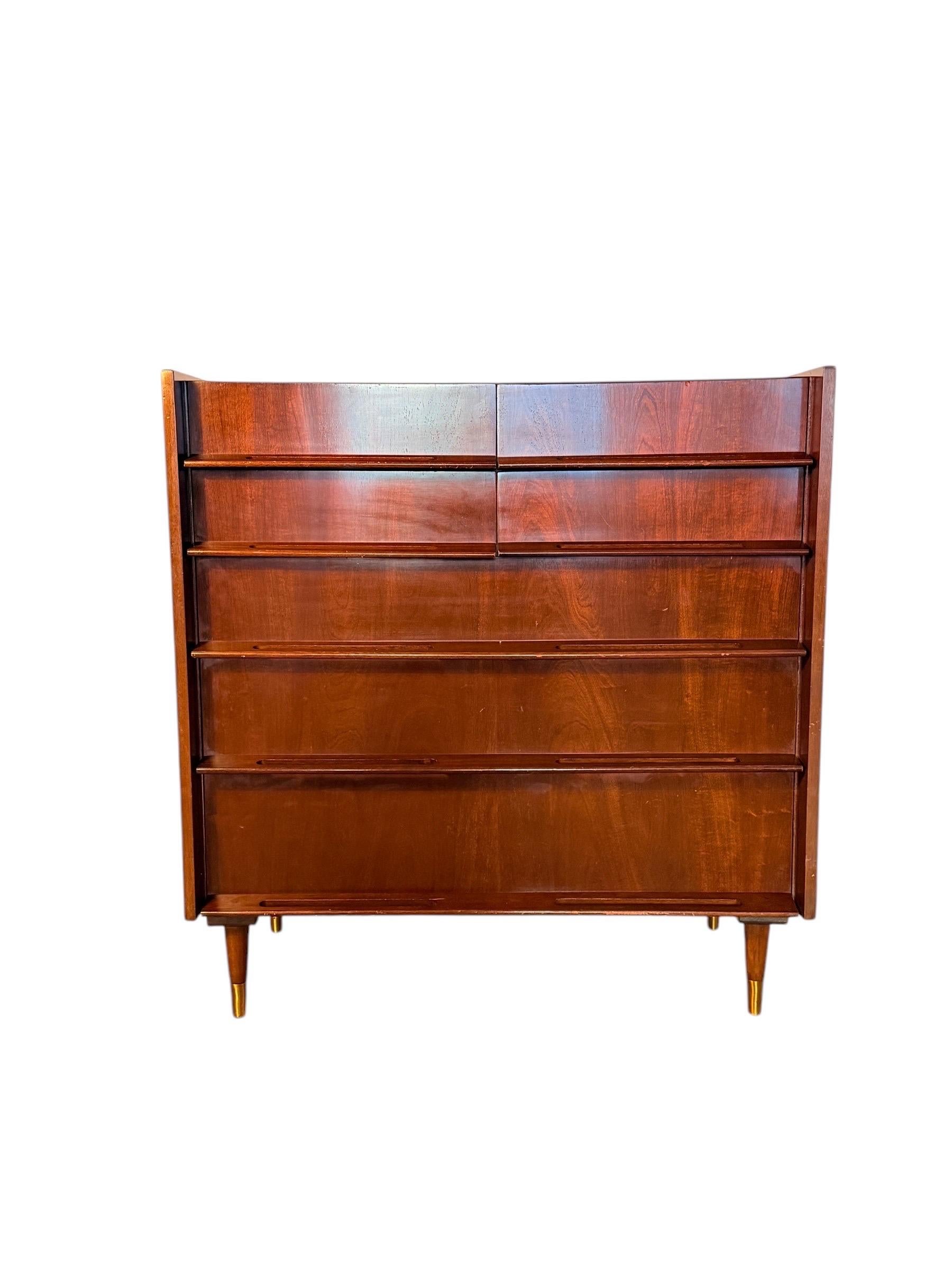 Mid-century Edmond J Spence Walnut Dresser For Sale 5