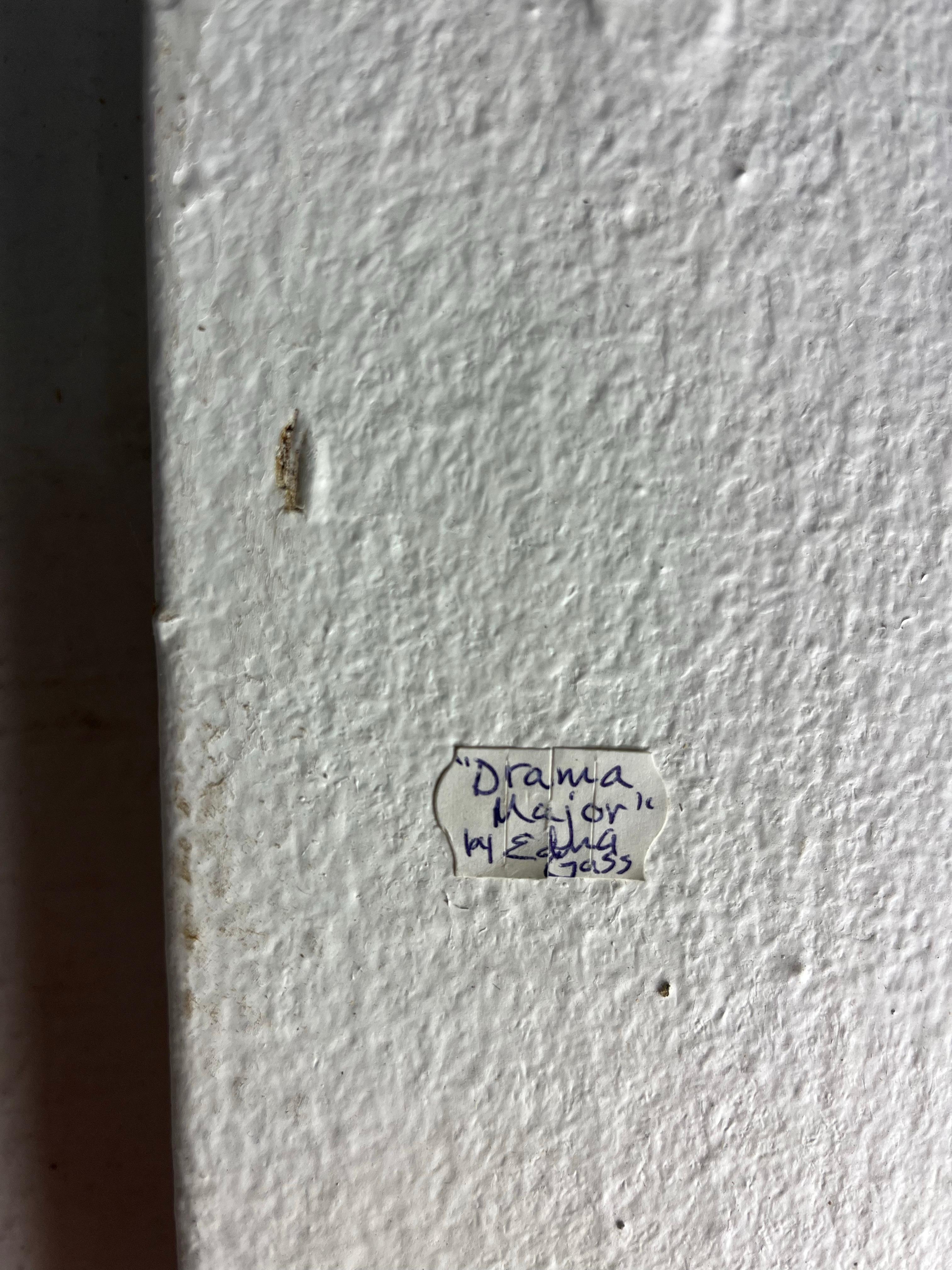 Mitte des Jahrhunderts Edna Gass Harlekin Jester Gemälde Drama Major im Angebot 4