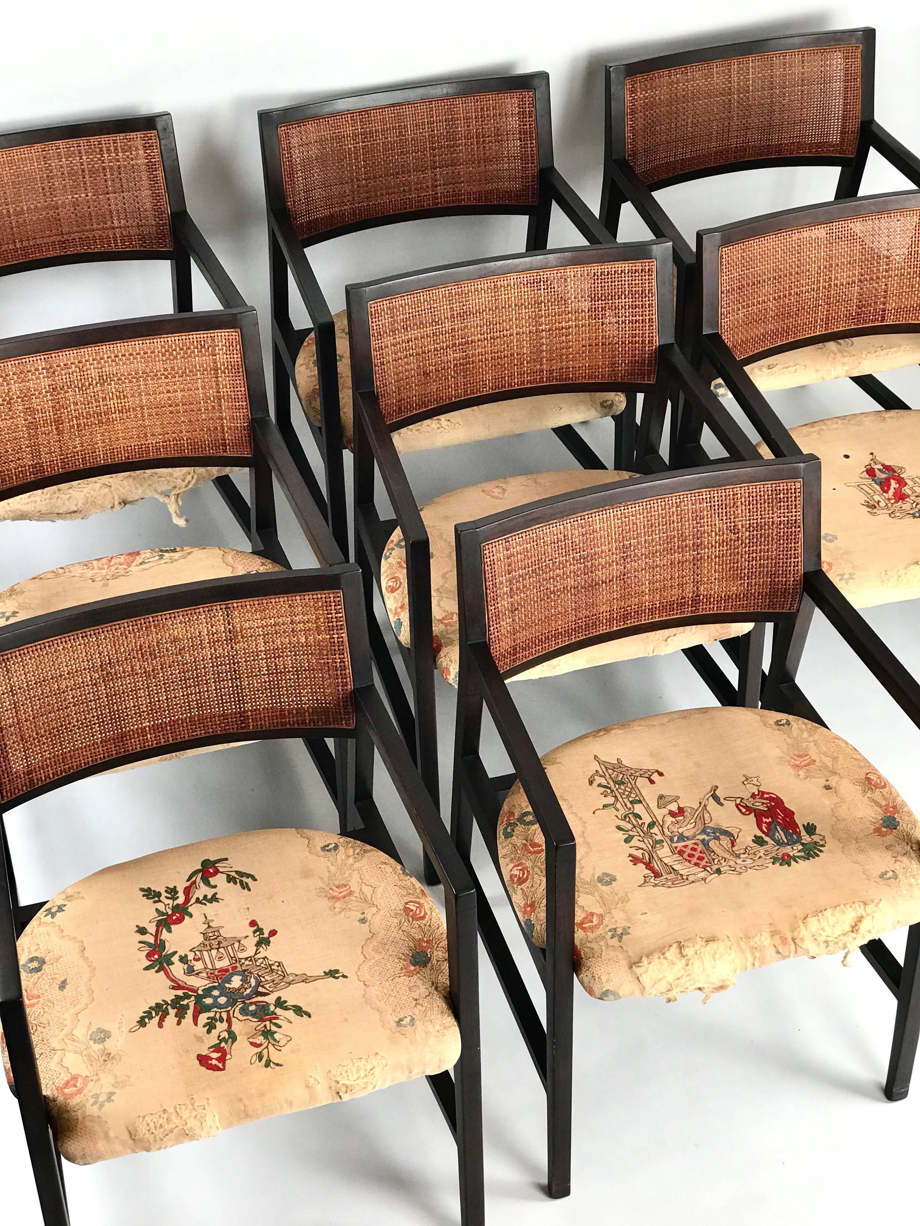 Mid-Century Modern Midcentury Edward Wormley for Dunbar Dining Chairs SET OF EIGHT