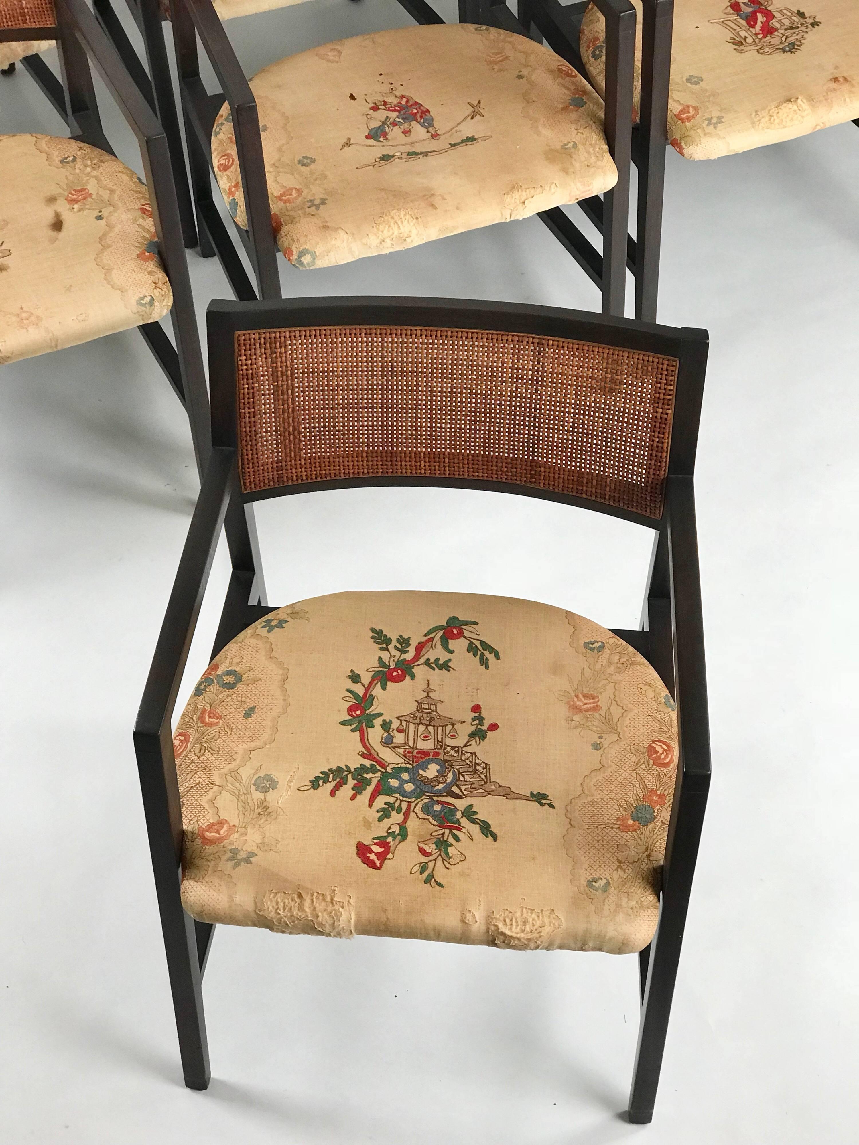 American Midcentury Edward Wormley for Dunbar Dining Chairs SET OF EIGHT