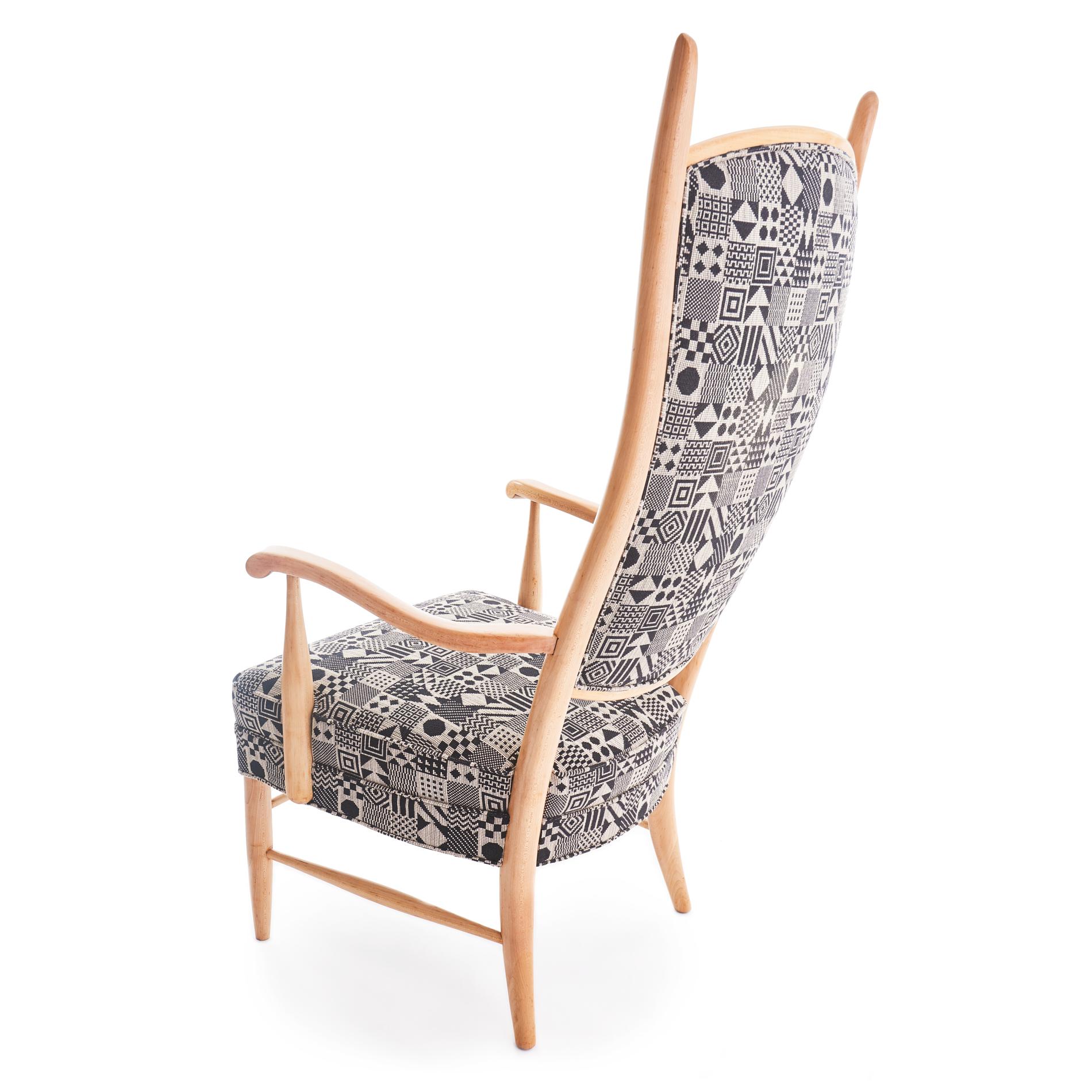 Moderner Sessel mit hoher Rückenlehne von Maxwell Royal Chair Company aus der Mitte des Jahrhunderts  (Moderne der Mitte des Jahrhunderts) im Angebot