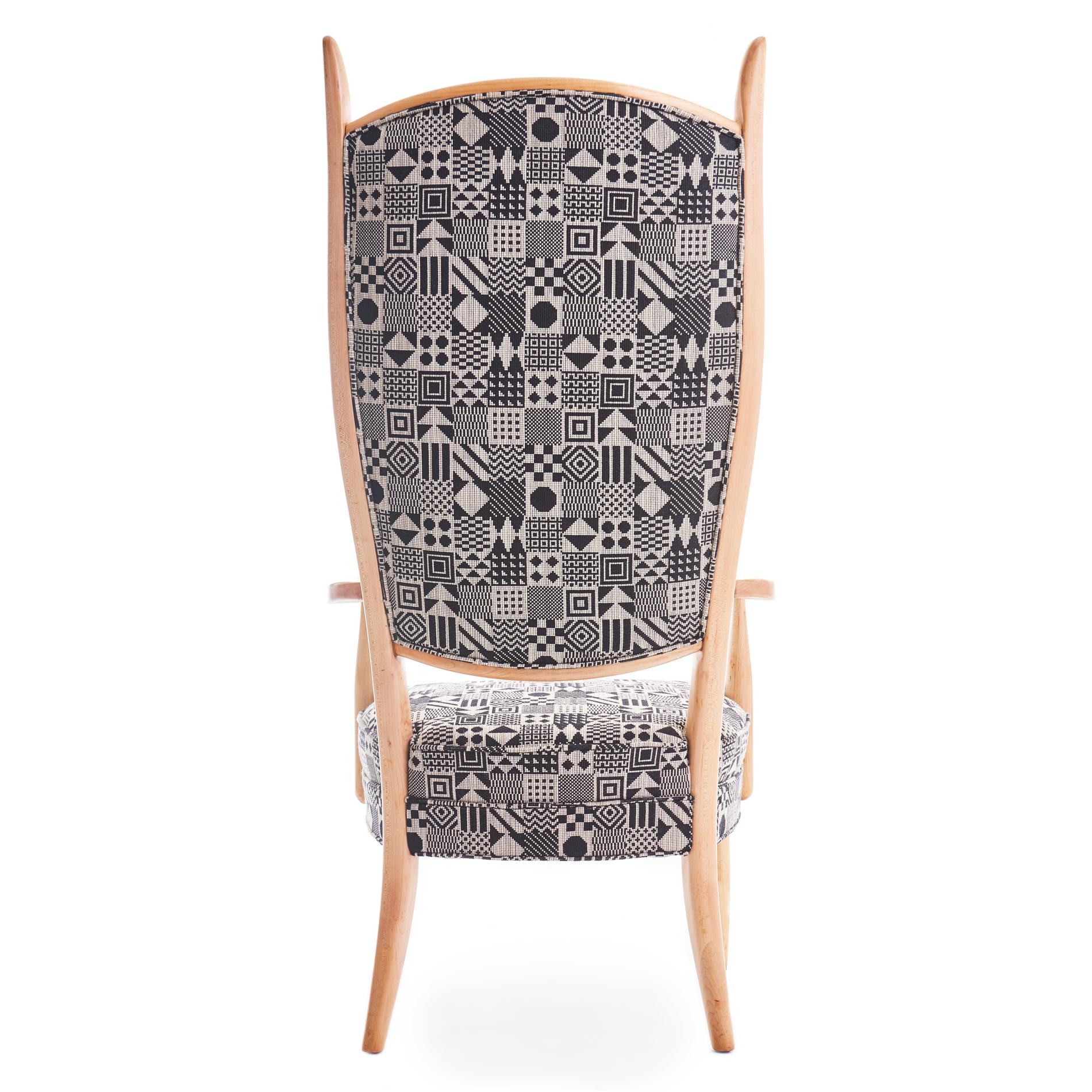 Moderner Sessel mit hoher Rückenlehne von Maxwell Royal Chair Company aus der Mitte des Jahrhunderts  (amerikanisch) im Angebot