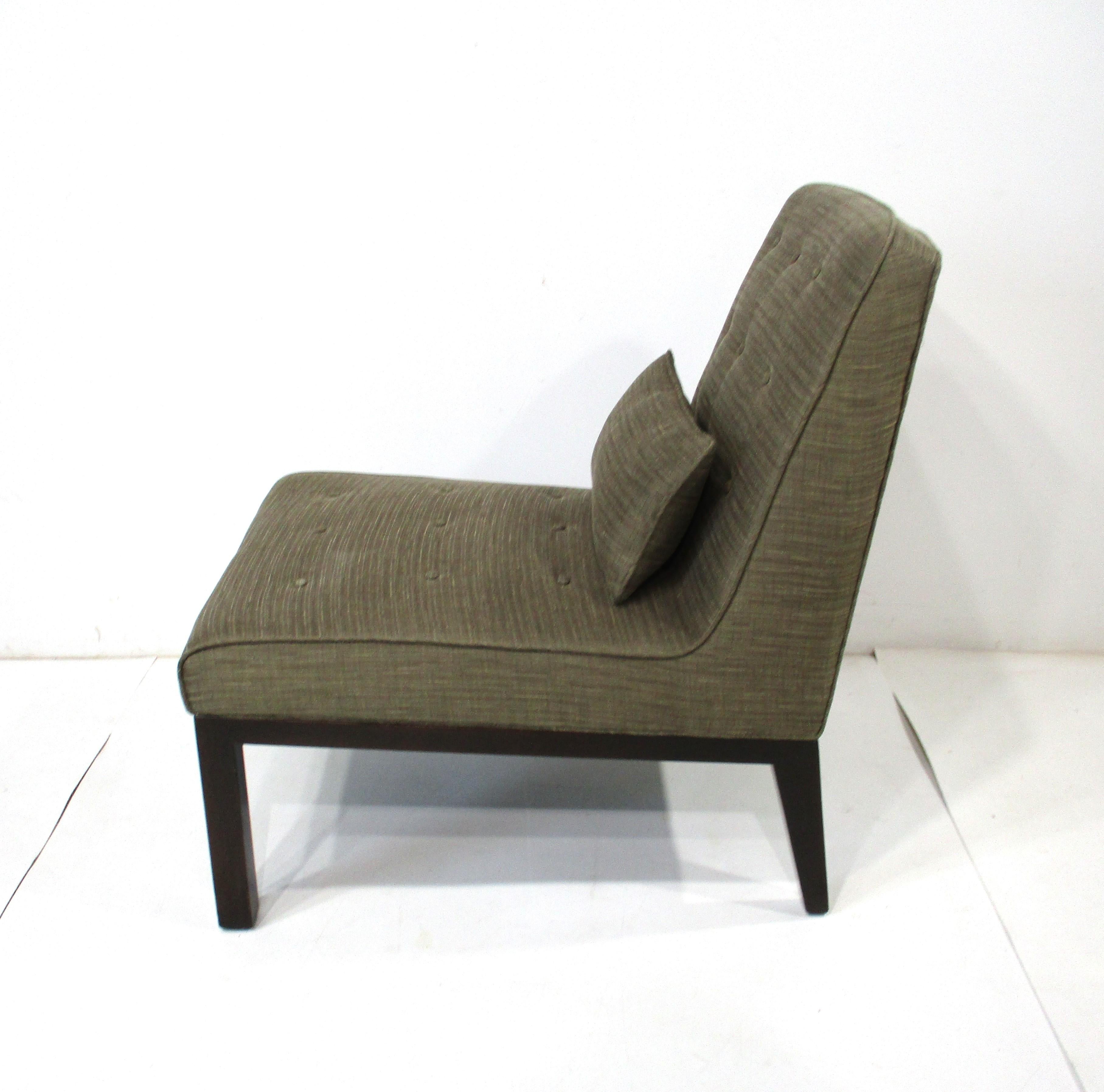 Silla Slipper Dunbar Mid Century de Edward Wormley Moderno de mediados de siglo en venta