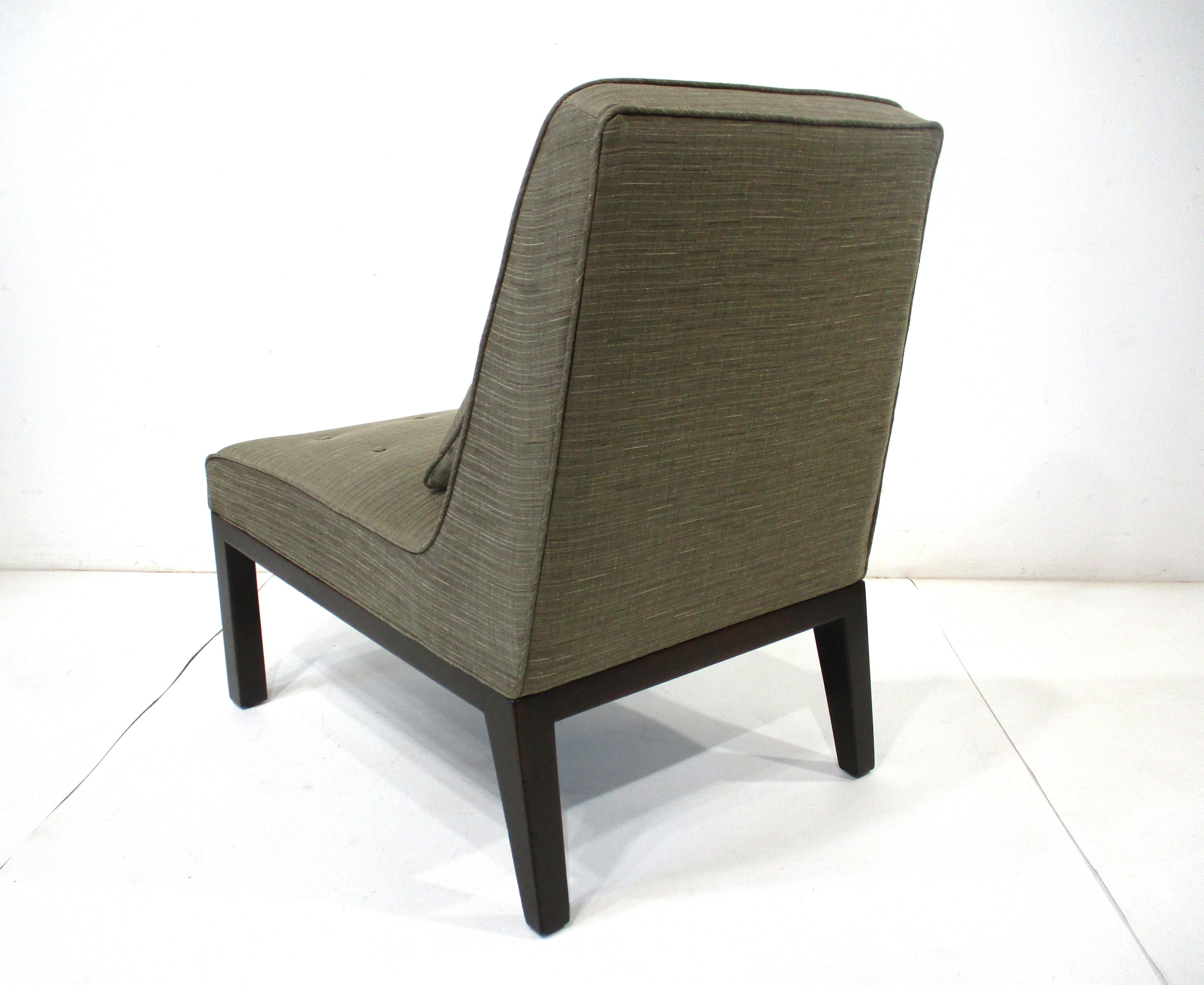 Silla Slipper Dunbar Mid Century de Edward Wormley en Bueno estado para la venta en Cincinnati, OH