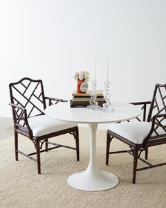 Midcentury Eero Saarinen Style White Tulip Table