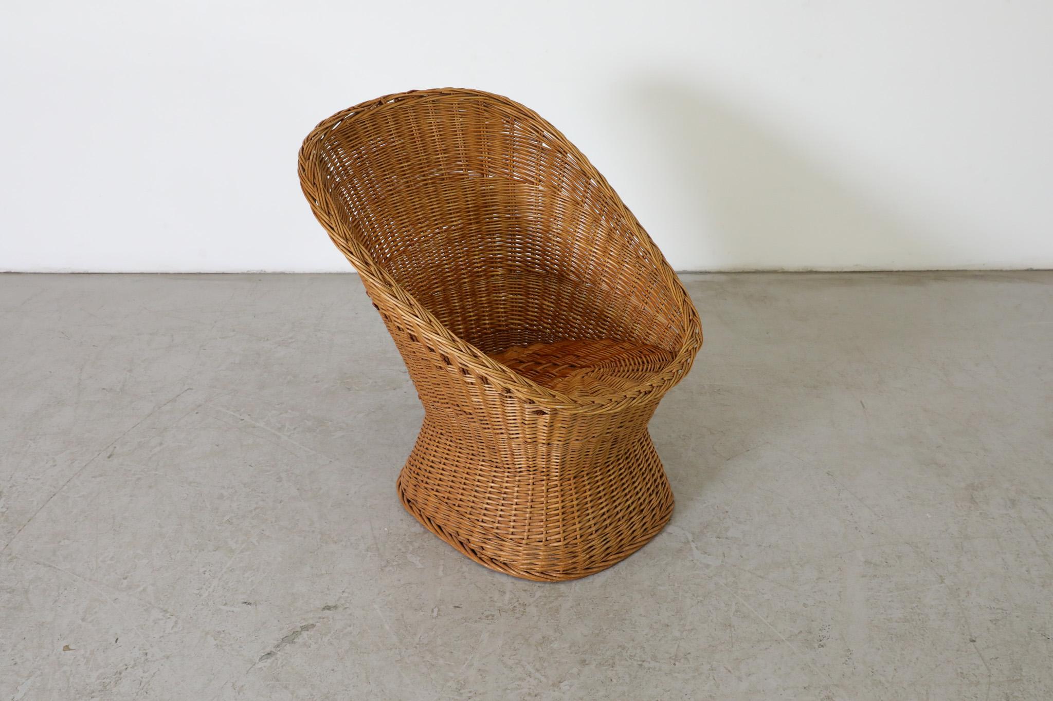 Chaise longue en rotin tressé du milieu du siècle, style Egon Eiermann en vente 2
