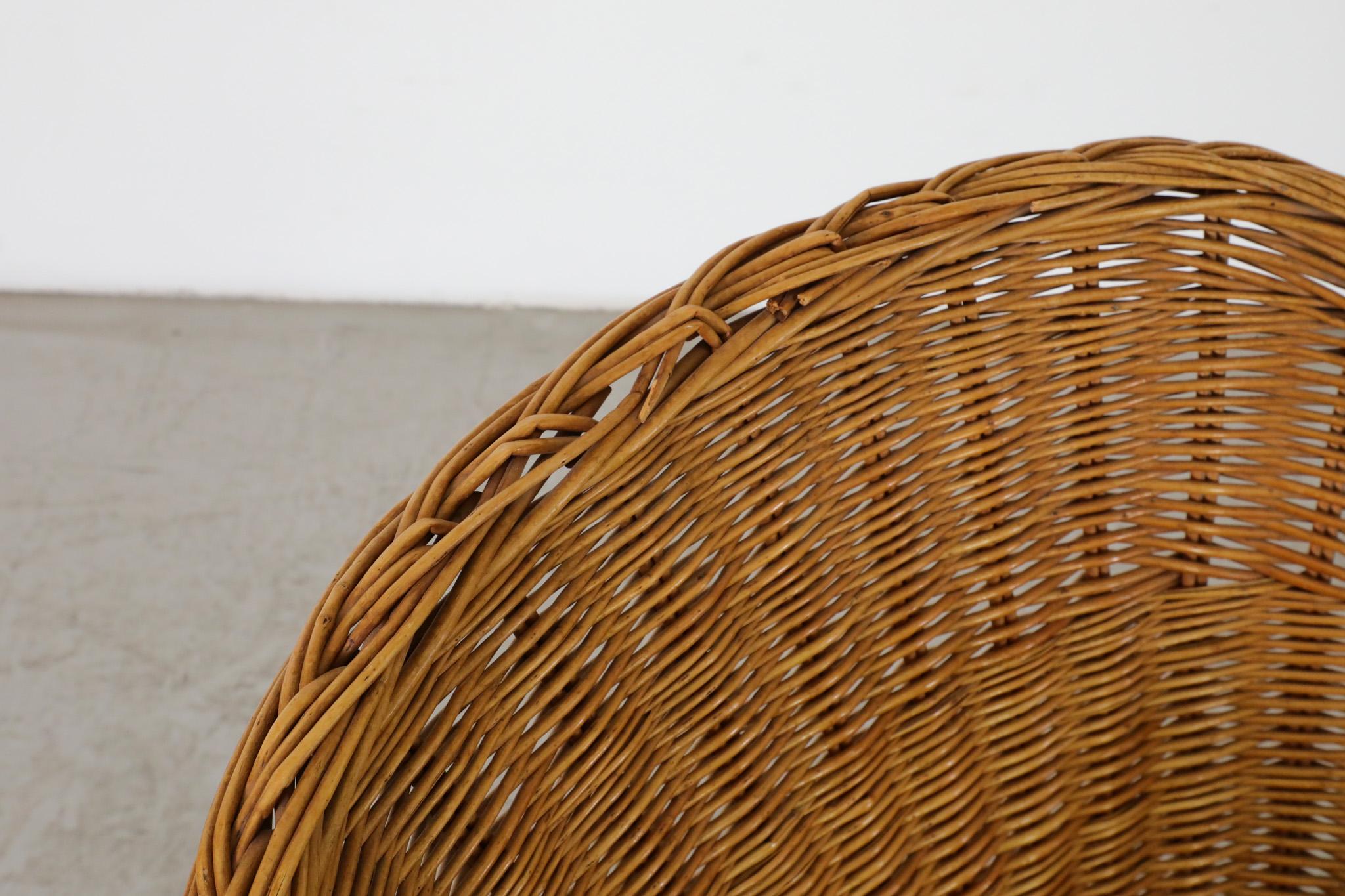 Chaise longue en rotin tressé du milieu du siècle, style Egon Eiermann en vente 4