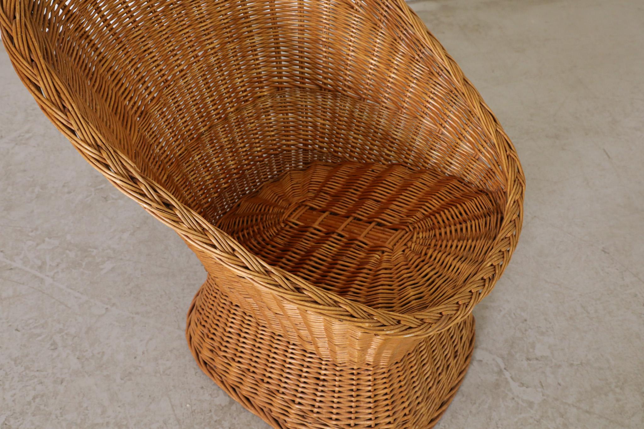Chaise longue en rotin tressé du milieu du siècle, style Egon Eiermann en vente 5