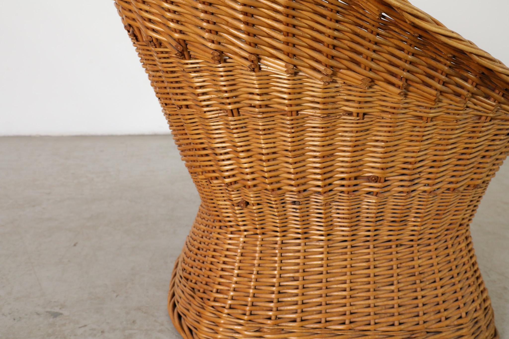 Chaise longue en rotin tressé du milieu du siècle, style Egon Eiermann en vente 11