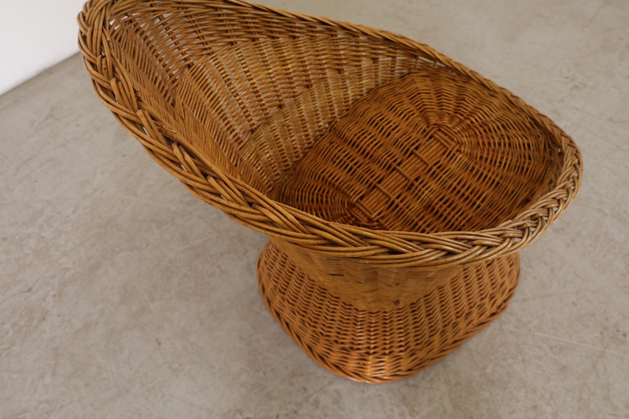 Chaise longue en rotin tressé du milieu du siècle, style Egon Eiermann en vente 12