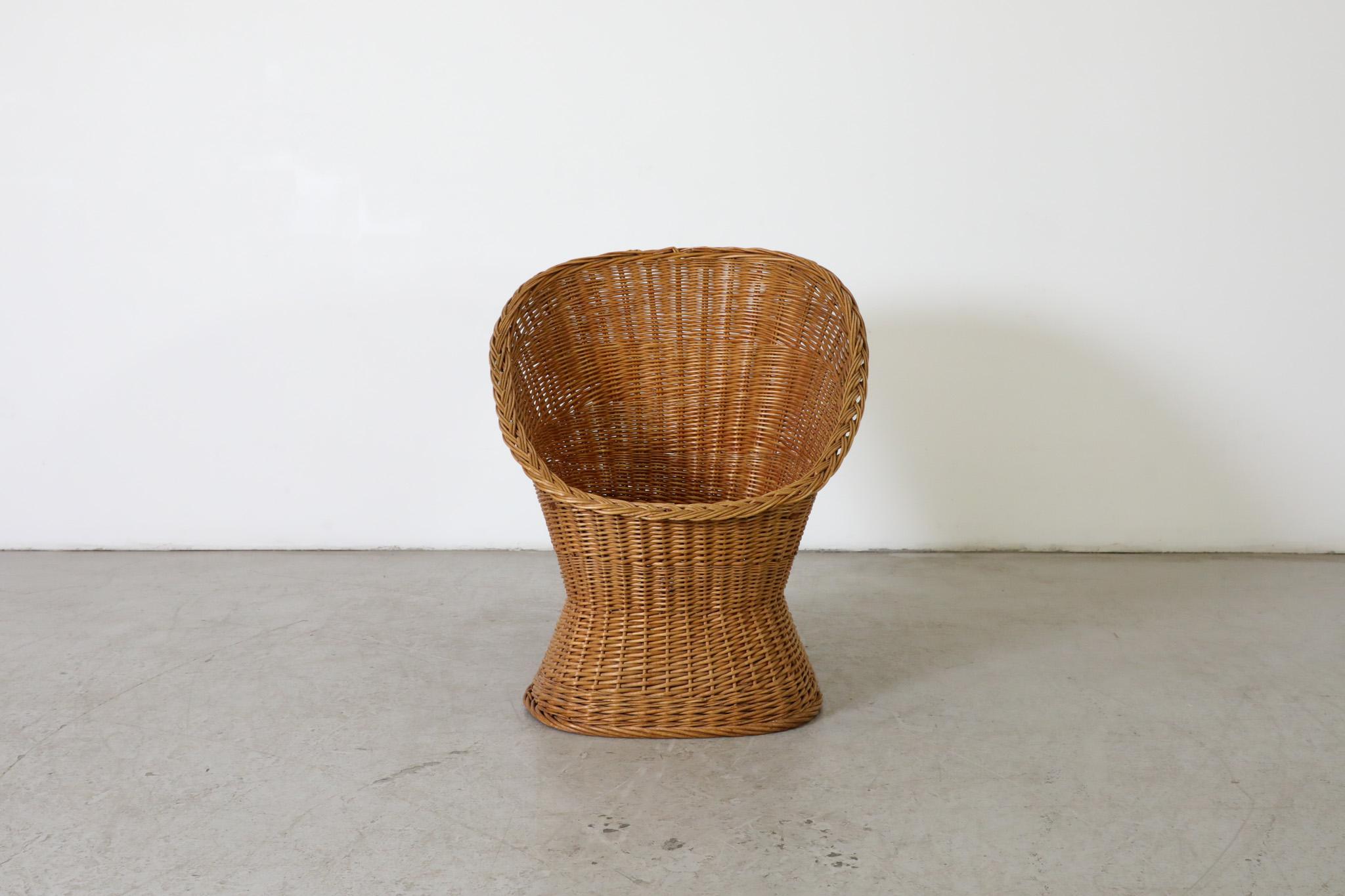 Mid-Century Modern Chaise longue en rotin tressé du milieu du siècle, style Egon Eiermann en vente