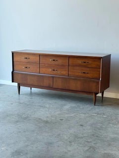 Mid-Century Eight Drawer Walnut Dresser