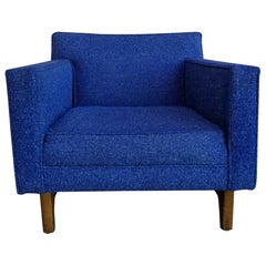 Retro Mid-Century Electric Blue Lounge Chair