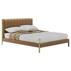 Mid-Century Elegant Vantage Bed Handmade by Elbra Home