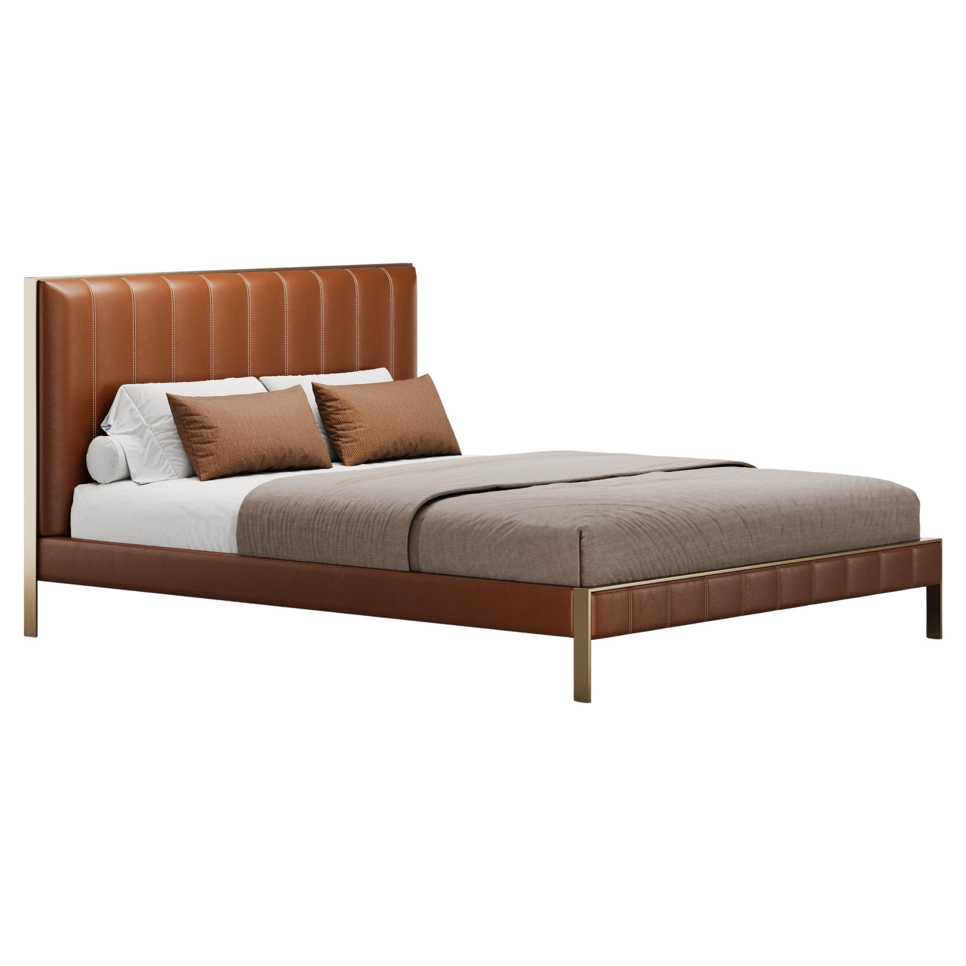 Mid-Century Elegant Vantage Bed Handmade by Elbra Home