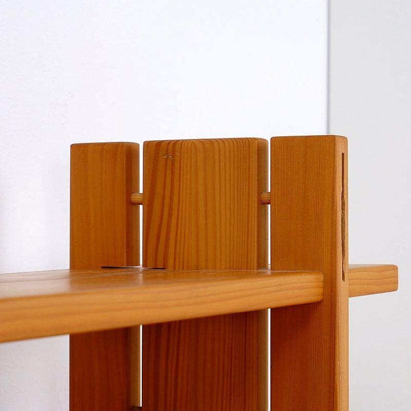 Late 20th Century Mid-century Elm Blond Shelf by Roland Haeusler, Maison Regain For Sale