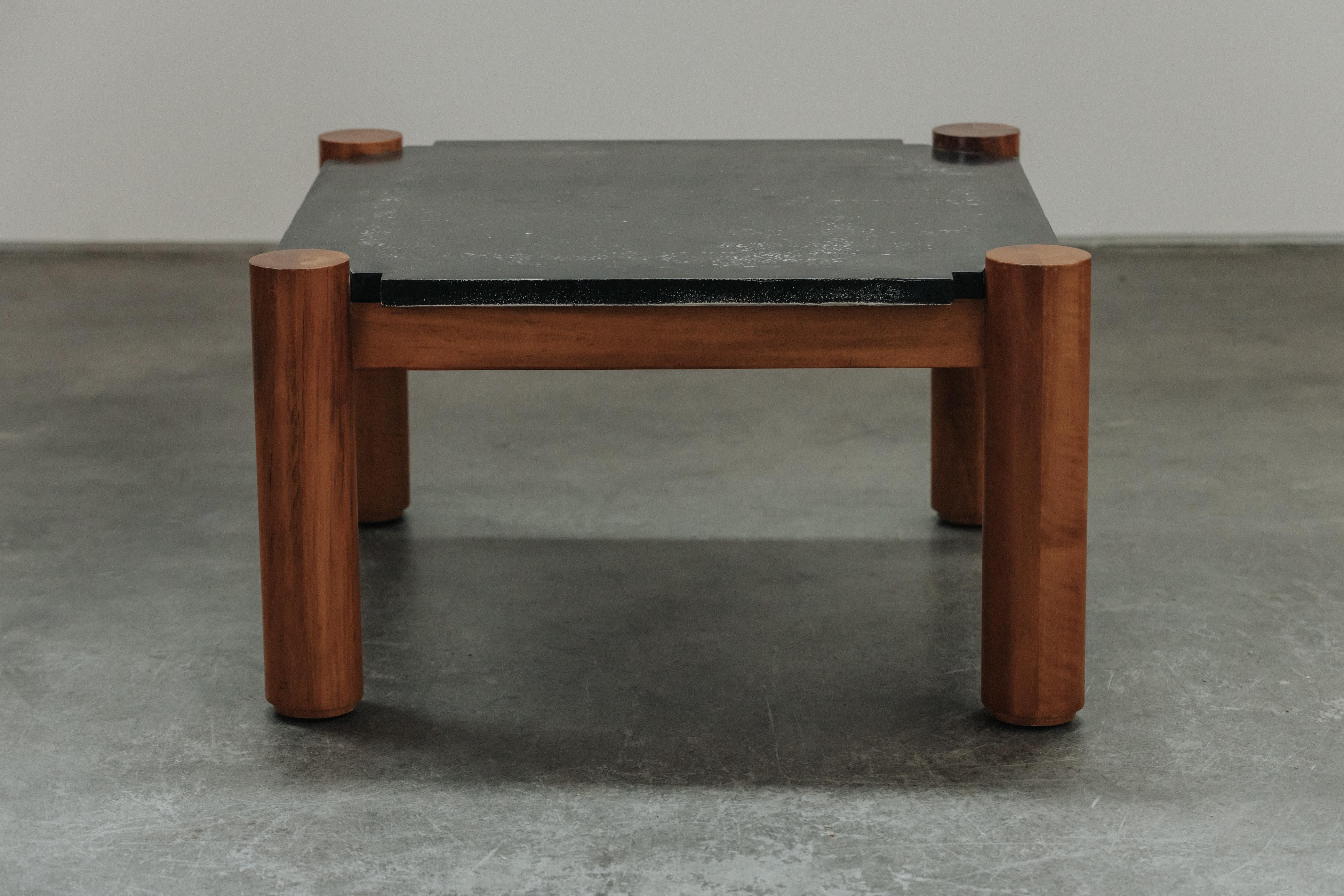 European Mid Century Elm Coffee Table From France, Circa 1970 For Sale