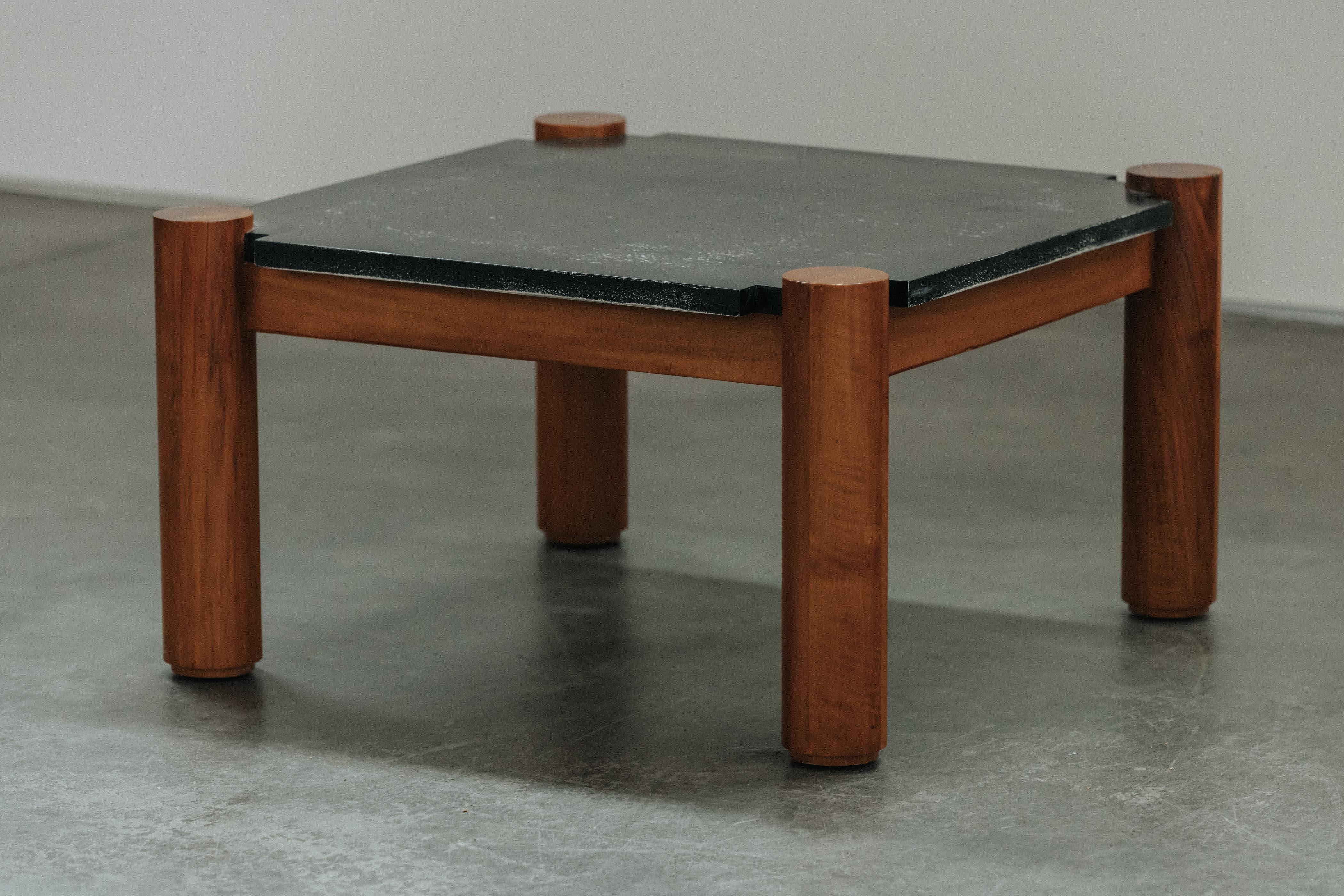 Mid Century Elm Coffee Table From France, Circa 1970 In Good Condition For Sale In Nashville, TN