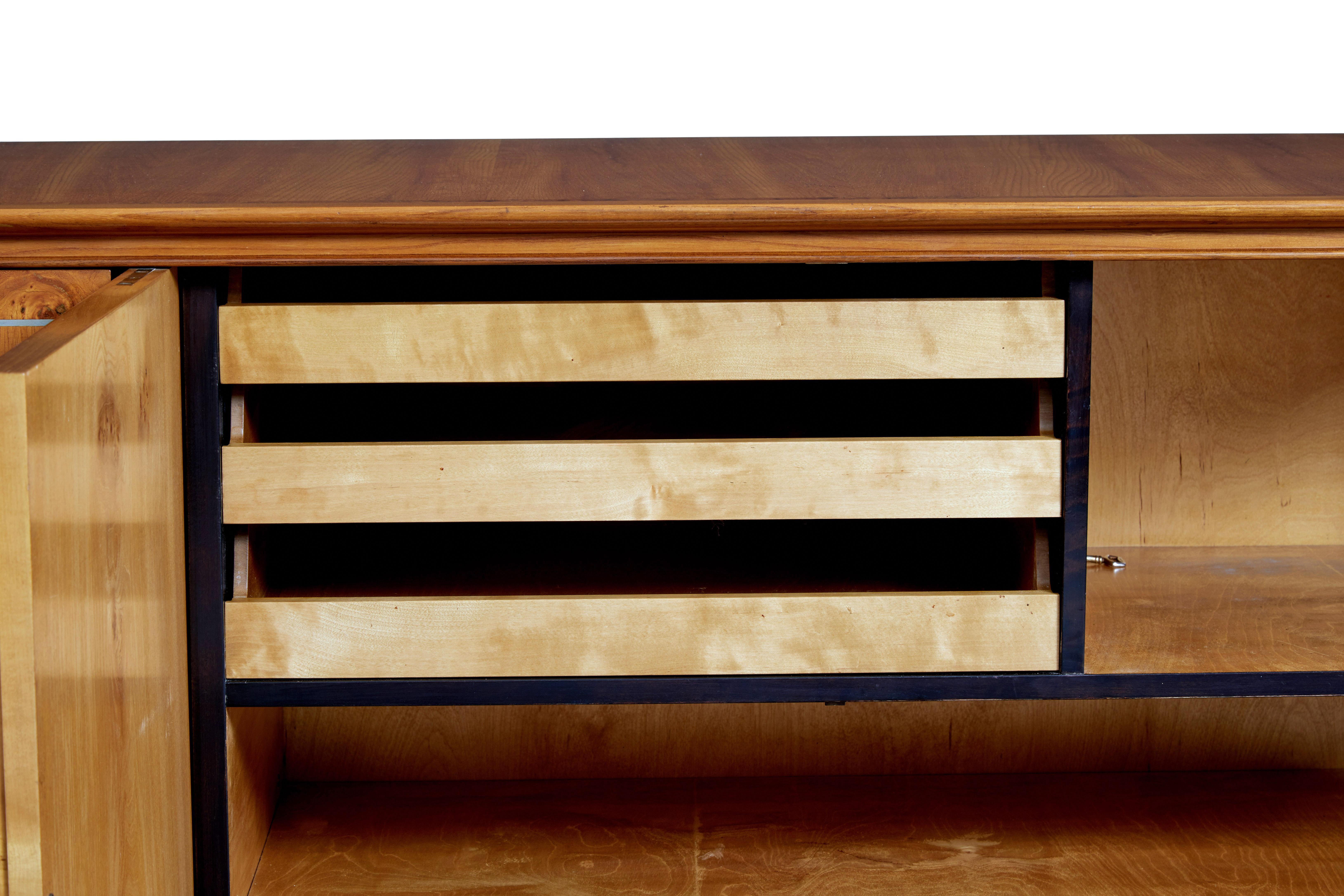 20th Century Mid Century Elm Sideboard by Thysells Mobler