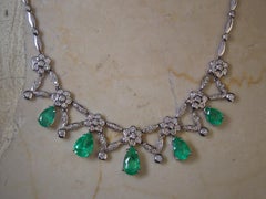 Mid-Century Emerald Necklace