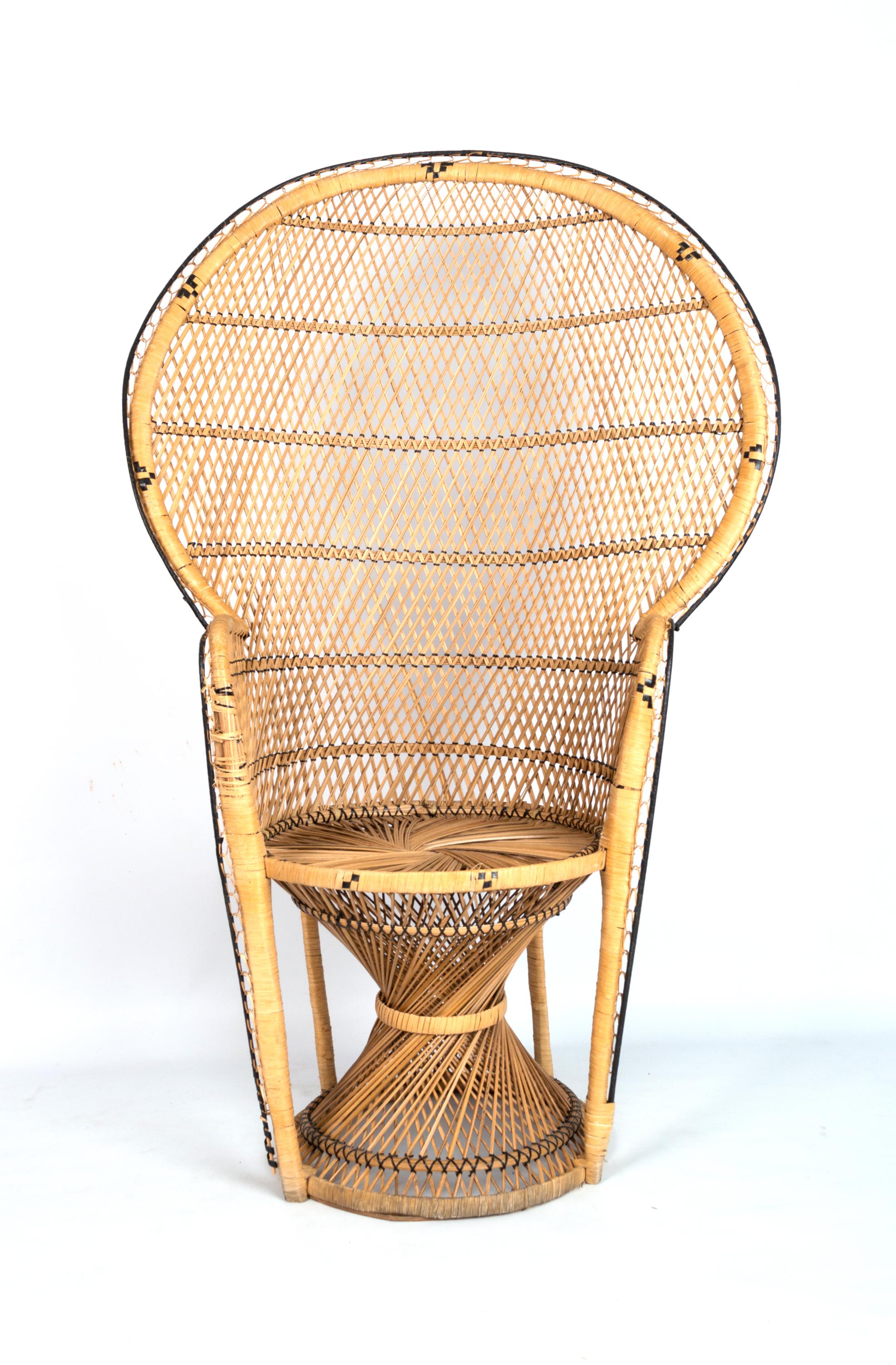 peacock wicker chair