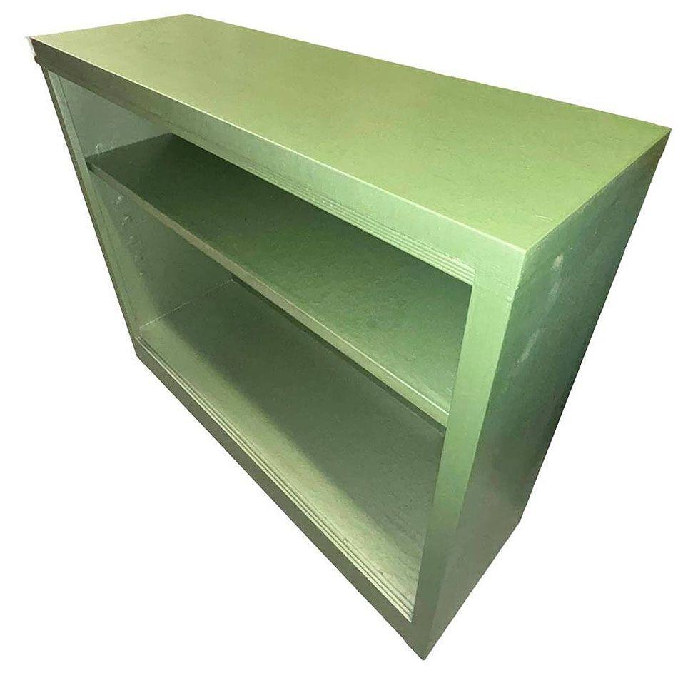 Mid-Century Modern Mid-century Enamel Green Steel Tanker Vinyl Record Bookcase Console For Sale