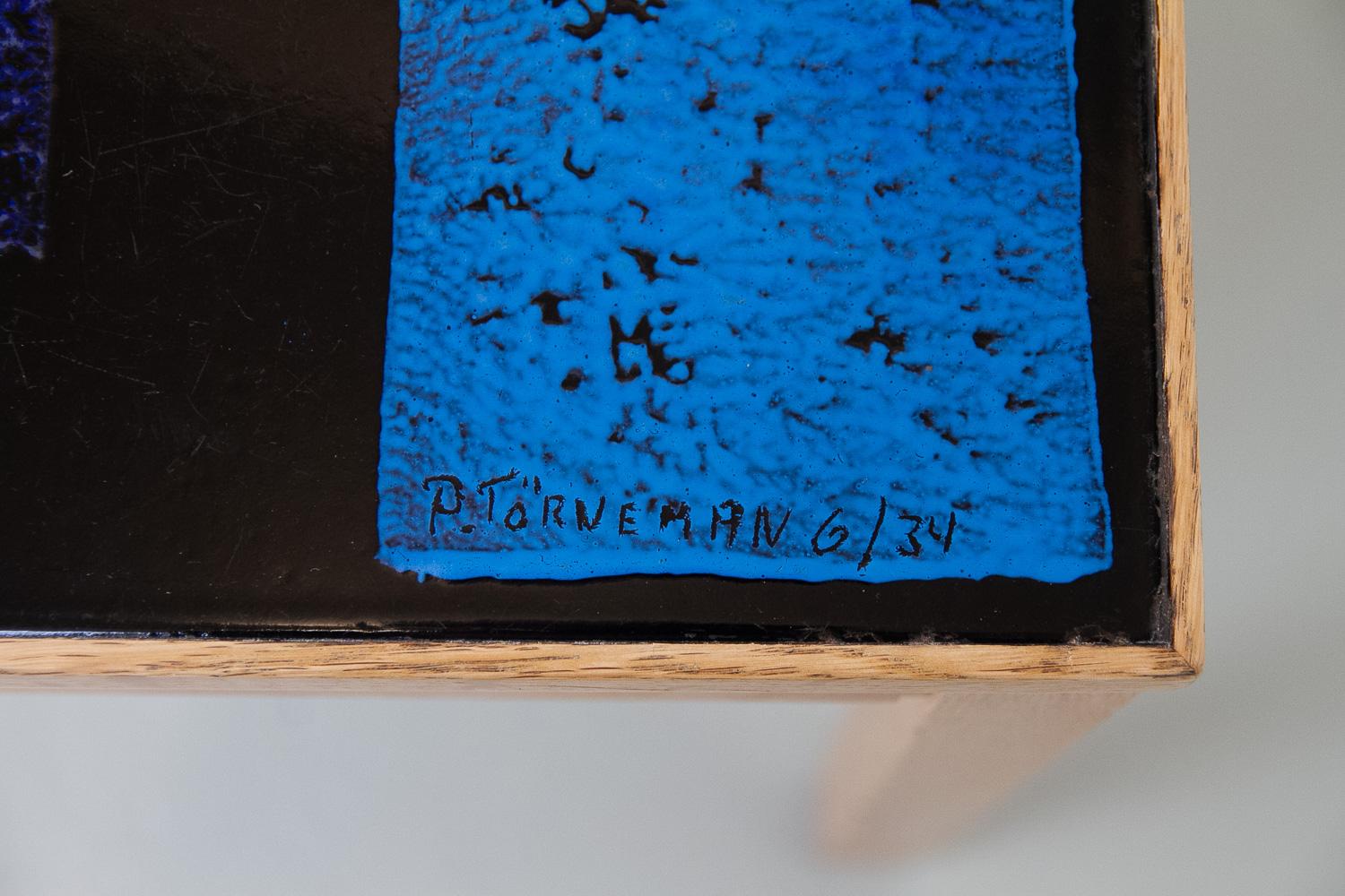 Table basse en Oak Oak émaillé du milieu du siècle par Törneman pour NK Sweden, années 1960. en vente 4