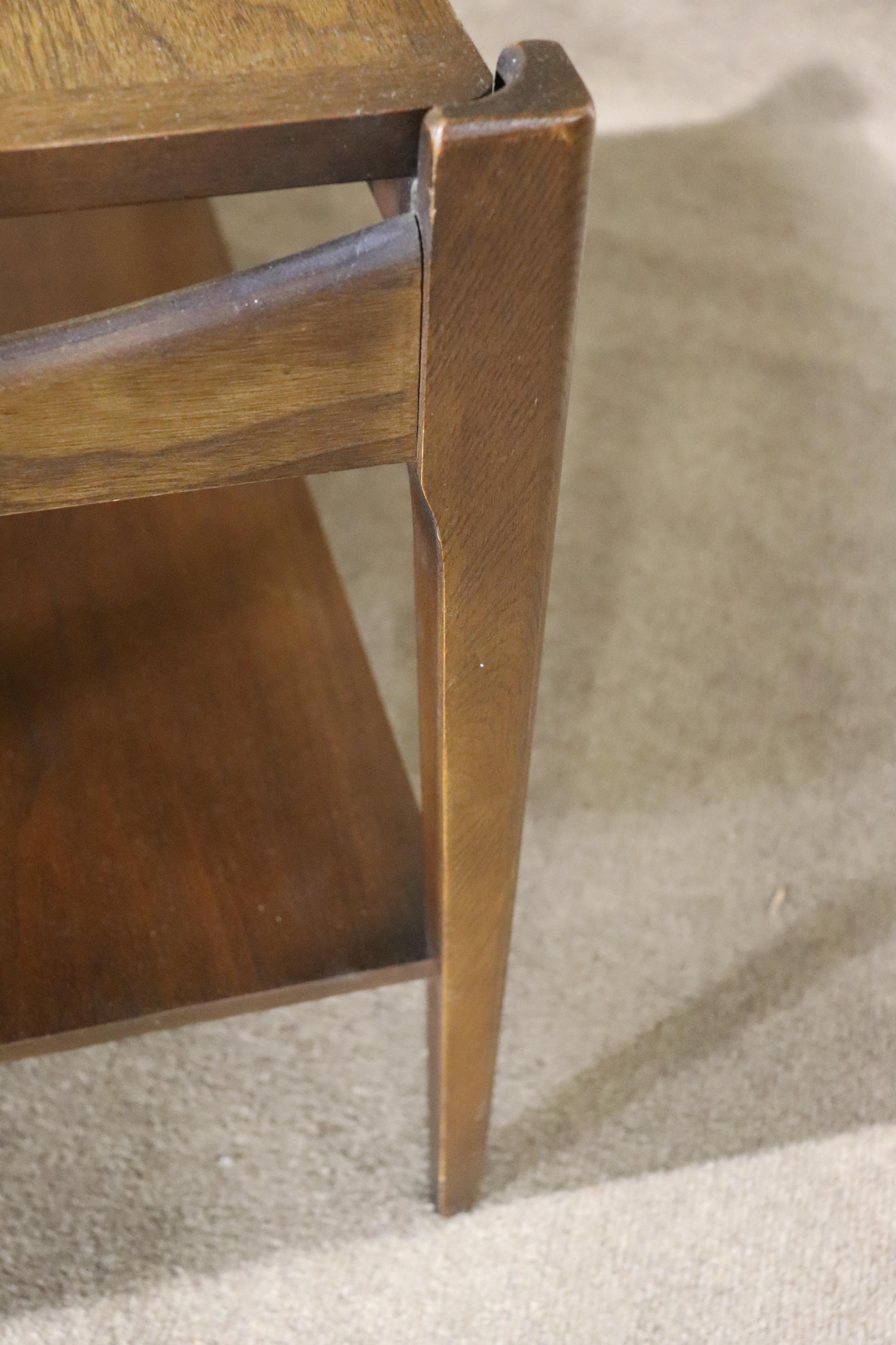 Walnut Mid-Century End Tables by Bassett For Sale