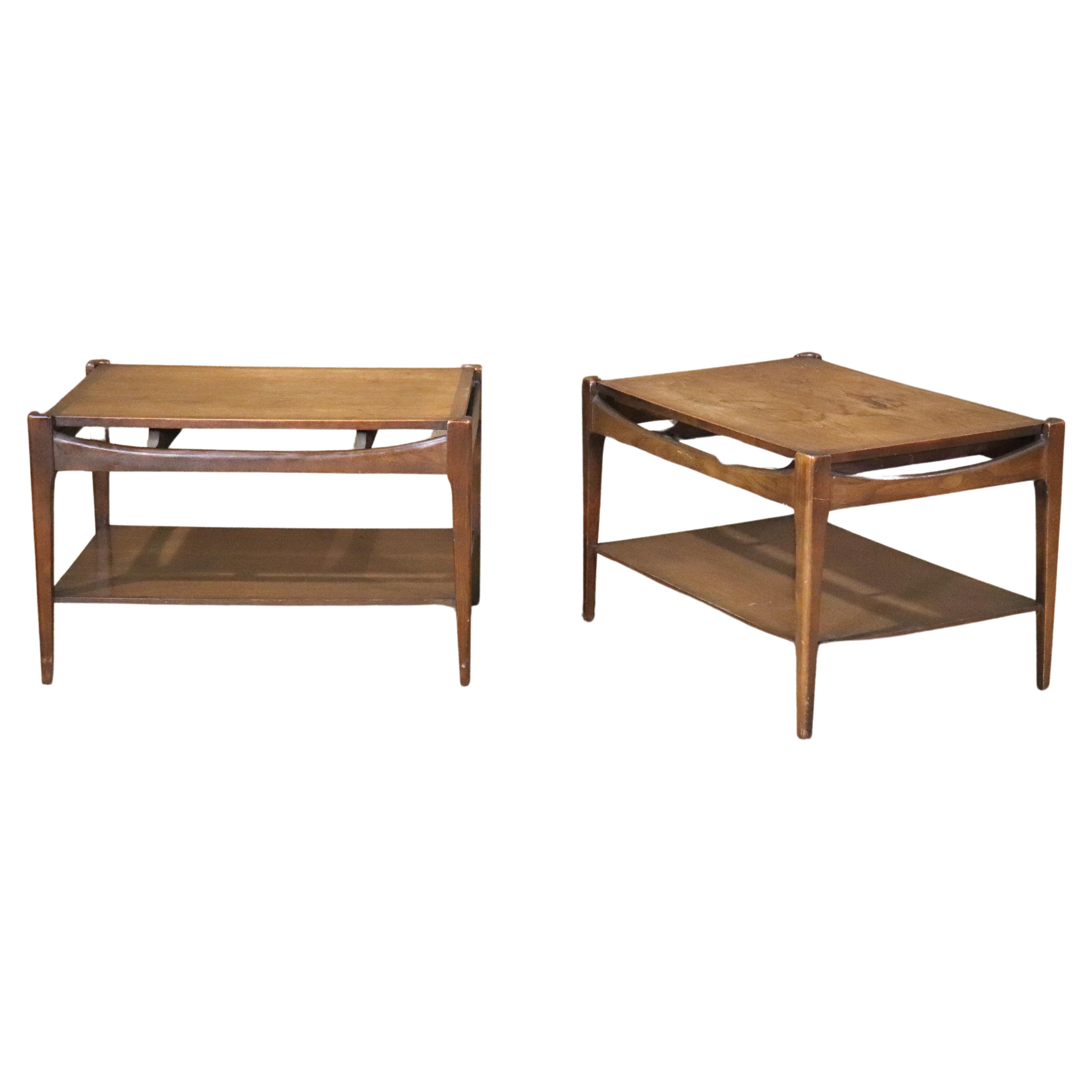 Mid-Century End Tables by Bassett For Sale