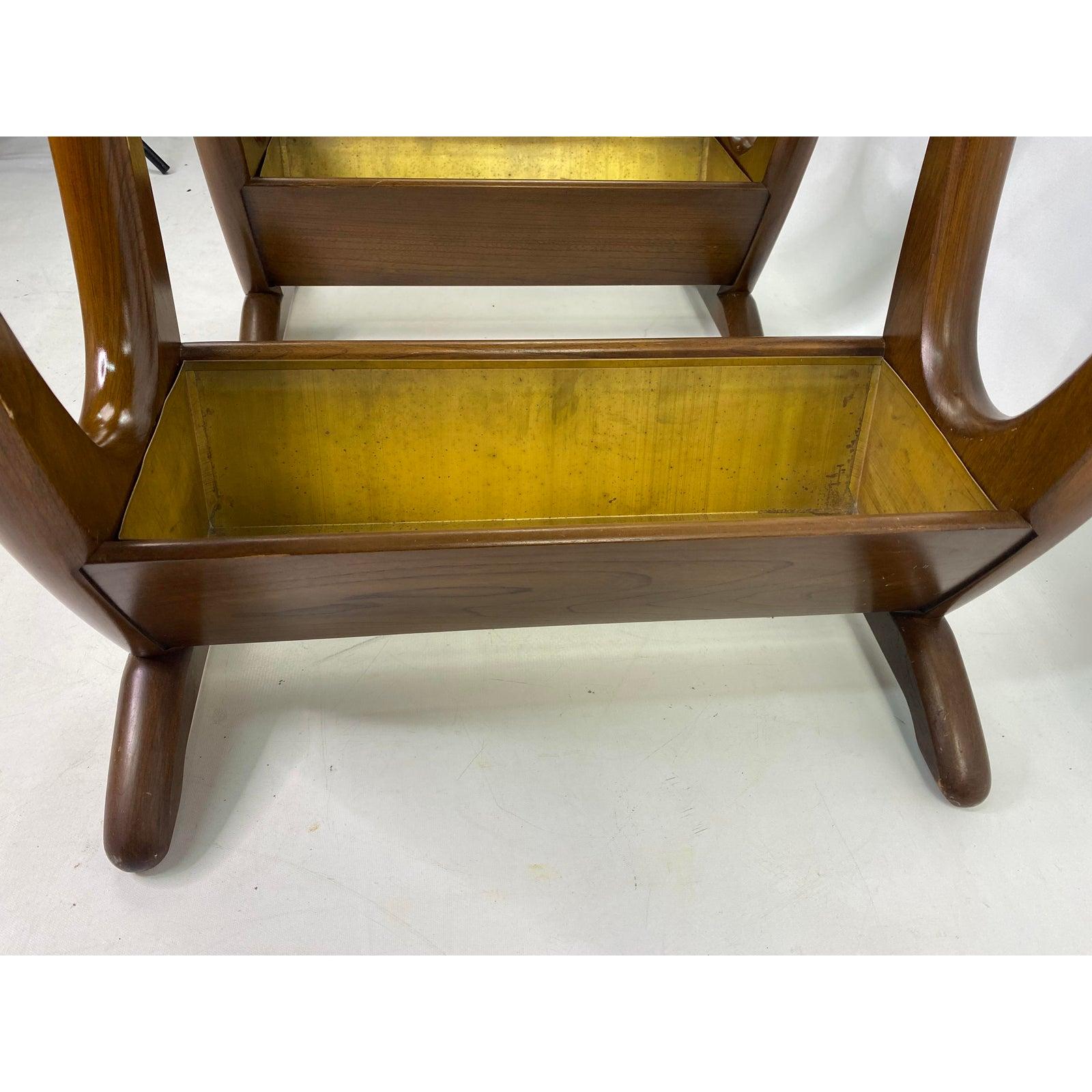 Paire de tables d'appoint Adrian Pearsall de style mi-siècle avec jardinières Bon état - En vente à Esperance, NY